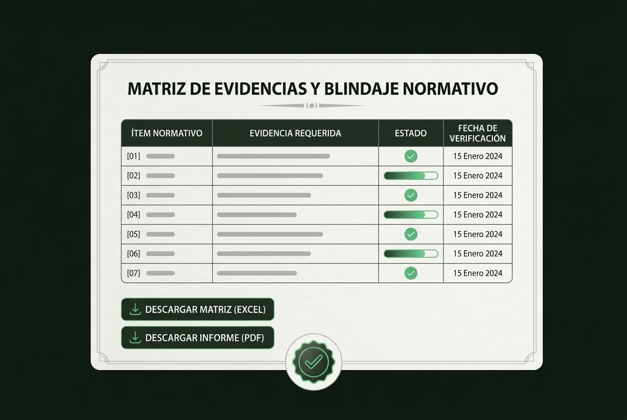 Blindaje normativo y auditable